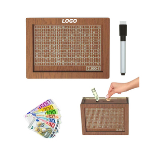 Tirelire en bois personnalisé pour enfants-Boîte d'épargne de bricolage pour adultes et enfants, objectif de <span class=keywords><strong>10</strong></span>,000 $, <span class=keywords><strong>cadeau</strong></span> promotionnel idéal - Product Image 1