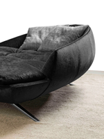Canapé d'angle incurvé de luxe léger, une place, pour petit appartement, salon, en tissu tendance, éponge, hôtel, magasin de vêtements