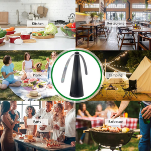 เครื่องไล่แมลงวัน ป้องกันยุงได้ผล โต๊ะควบคุมแมลง พัดลมกำจัดแมลงในบ้าน เครื่องป้องกันแมลงสำหรับอาหาร สีทอง - Product Image 6