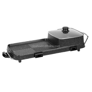 Aifa multifonctionnel électrique Camping sans fumée <span class=keywords><strong>Raclette</strong></span> Contact plat intérieur coréen Hotpot cuisine intérieur viande sans fumée Bbq - Product Image 2