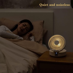 Portable Rechargeable LED <b>Light</b> USB Desk Fan 120° Rotation Great for Bedrooms Kids' Study Rooms Remote Mini Air Cooler for - Product Image 4