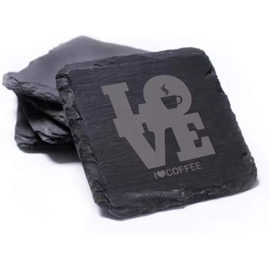 Sous-verres personnalisés en verre créatif avec bord brut naturel en <span class=keywords><strong>ardoise</strong></span>, pour boissons et vin, à prix abordable - Product Image 5