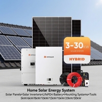 Système d'énergie solaire hybride OEM tout-en-un 5kW-30kW, système d'énergie solaire hors réseau, prix du kit complet avec batterie et onduleur pour la maison