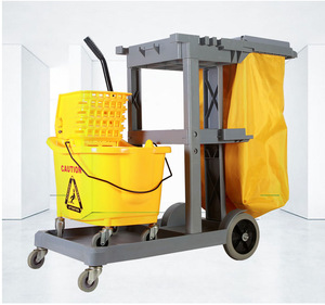 Carrito <span class=keywords><strong>de</strong></span> <span class=keywords><strong>Limpieza</strong></span> Multifuncional Comercial para Servicios <span class=keywords><strong>de</strong></span> <span class=keywords><strong>Limpieza</strong></span>, 3 Ruedas, Capacidad <span class=keywords><strong>de</strong></span> 200 lb, Solución Móvil Práctica para Oficinas e Instalaciones - Product Image 1