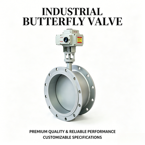 Válvula de Mariposa Neumática para Tratamiento de Gases de Escape, Agua y Gas, con Doble Brida DN600, ODM OEM - Product Image 1