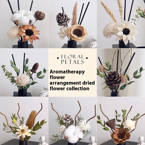 Lujoso difusor de caña con flores secas sin fuego para uso doméstico en la sala de estar-Material de vidrio - Product Image 2