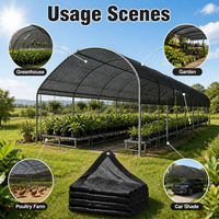 Filet d'ombrage HDPE 50 70 90 % – Toile pare-soleil pour serre, protection UV pour l'agriculture, le jardin et la volaille