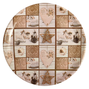 Plateau <span class=keywords><strong>de</strong></span> <span class=keywords><strong>Service</strong></span> avec <span class=keywords><strong>Table</strong></span> en plastique impression complète, objets ménagers <span class=keywords><strong>de</strong></span> chine, plaque ronde et Plate, 35CM, livraison gratuite - Product Image 5