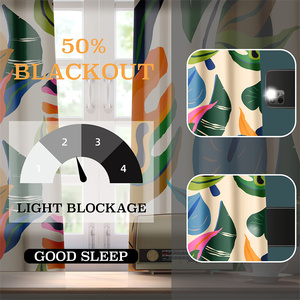<span class=keywords><strong>Rideau</strong></span> de fenêtre coloré à motif de plantes tropicales abstraites, feuilles de palmier, décoration bohème <span class=keywords><strong>jungle</strong></span>, oiseaux, <span class=keywords><strong>rideau</strong></span> occultant pour chambre à coucher, salon - Product Image 4