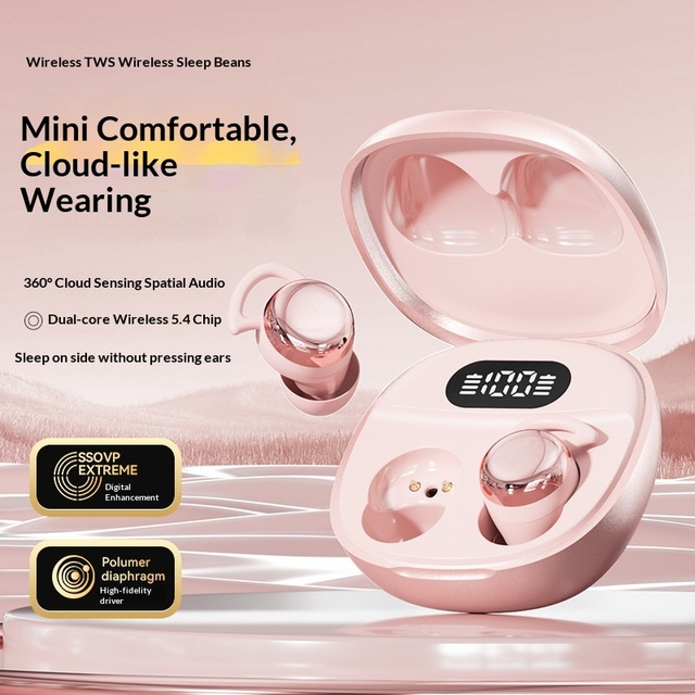 Hot-selling New Waterproof In-ear Sleep Earphones Classic Mini Wireless for LED Battery Indicator Headset