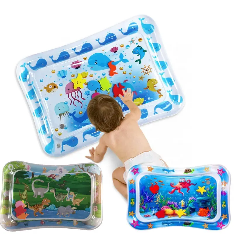 Esterilla de agua inflable para bebés, colchoneta de juego de agua para niños pequeños, desarrollo de Educación Temprana, juguetes de verano