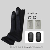 Dernier modèle de bottes de récupération sportives chauffantes à compression d'air numérique rechargeables pour les jambes et les pieds, alimentées par batterie, pour athlètes
