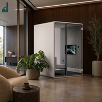 Cabine de bureau insonorisée, cabine téléphonique acoustique, salle silencieuse mobile avec roulettes pour aéroport, centre commercial