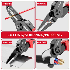 Pince <span class=keywords><strong>d</strong></span>'électricien multifonctionnelle en acier à haute teneur en carbone de qualité industrielle, avec embouts interchangeables pour <span class=keywords><strong>d</strong></span>énuder et couper les fils, <span class=keywords><strong>aiguille</strong></span> spéciale métrique - Product Image 4