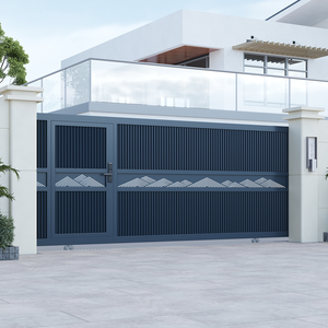 Puerta de Aluminio Personalizada para Villas, Casas Independientes y Casas de Campo, Diseño Minimalista de Doble Puerta, Uso Exterior, 5 Años de Garantía - Product Image 4