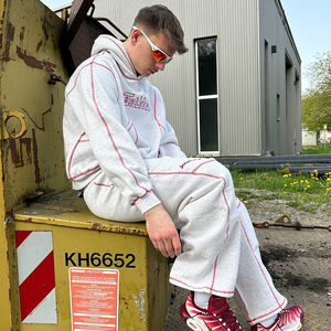 Sweat à capuche ample réversible en polaire de haute qualité, écologique, taille plus, logo personnalisé, broderie 3D - Product Image 4