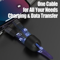 Organisateur de câbles portable SIKAI, étui de rangement pour câbles USB C courts avec fermeture à vis, cordon pour accessoires de voyage EDC