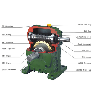 Tỷ lệ giảm tốc đơn WP Series Worm wpda giảm tốc động cơ hộp số Worm Gear Box màu xanh lá cây tay quây Worm hộp số 1 năm, 1 năm - Product Image 2