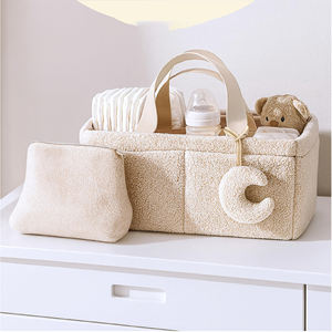 Tas Tote Organizer popok poliester dengan liontin bulan & meja berubah portabel Teddy | Tahan air hadiah mandi bayi - Product Image 6