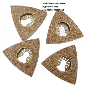 Universal Carbide Oscillating Saw Blades Multitool Lâminas Semicírculo Triangular Finger Kit para Telha Argamassa Argamassa Concreto