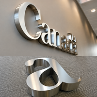 Letras Metálicas Sólidas Personalizadas, Letrero Metálico Cortado con Láser, Letras Decorativas para el Hogar, Letrero con Nombre de Marca para Centro Comercial, Letras de Acero Inoxidable