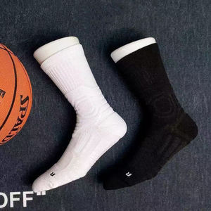 전문가용 맞춤형 로고 남성용 농구 양말, 미드 타월 솔 두꺼운 스포츠 크루 애슬레틱스 양말 - Product Image 5