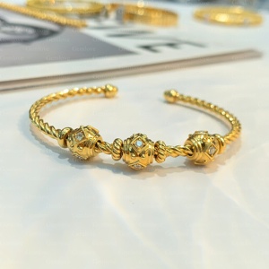 Bracelet en or 18 carats vintage à fermoir torsadé, diamants ronds de 0,556 carats cultivés en laboratoire, bijoux de luxe pour femmes - Product Image 2