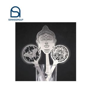 批发定制酒吧配件工具鸡尾酒过滤器不锈钢过滤器酒吧工具调酒师长柄 - Product Image 1