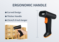 Lector RFID UHF de mano portátil 2,4G Conexión inalámbrica USB Escáner de código de barras Pantalla Compatible con IOS Android Smartphones Stock