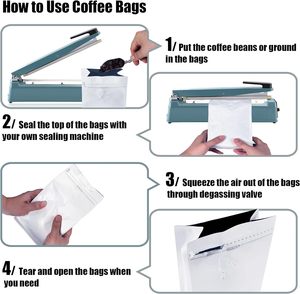 Bolsa de Café de 500g con Válvula y Cierre, Impresa Personalizada, Resellable, con Fondo Plano, de Plástico de Alta Barrera y Lámina de Aluminio - Product Image 4