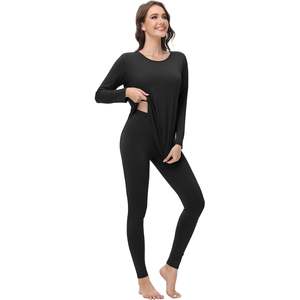 Custom <b>Women's</b> Pajamas Set Long Sleeve Top <b>Leggings</b> Viscose From Bamboo Sleepwear Cooling Lounge Wear <b>S</b> XXL - Product Image 1