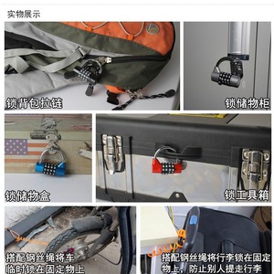 Combination <b>Pad</b> <b>Lock</b> Zinc Alloy 4 Digit Blue Gym Locker Door Security <b>Lock</b> - Product Image 3