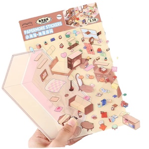 Làm Cho Riêng Bạn Mini Phòng Tùy Chỉnh Cảnh Quan Trong Suốt Dễ Thương Nụ Hôn Cắt Thu Nhỏ Cảnh Sticker Cho Túi Tự Làm 3D Nhà - Product Image 1