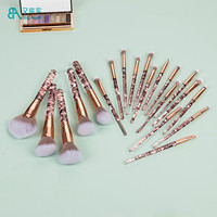 Achetez à nouveau des pinceaux de maquillage liquides scintillants, pinceaux de maquillage de luxe à paillettes liquides, manche en acrylique, paillettes scintillantes