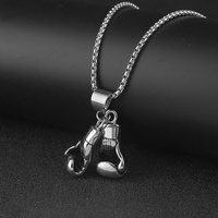 Collier pendentif en forme de gants de boxe, bijoux personnalisés, métal, acier inoxydable, colliers de sport et de fitness