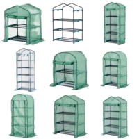 Mini serres de jardin en plastique pour serres avec cadre
