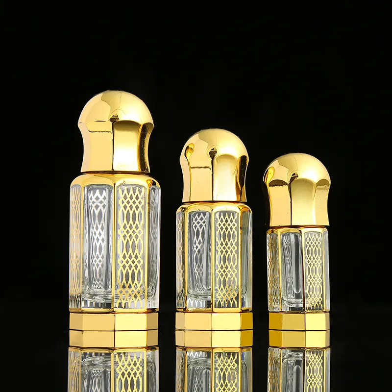 Прямая продажа с завода CJ, удобный мини-кристалл 3 мл, 6 мл, 12 мл, пустой стеклянный флакон с арабским эфирным маслом для упаковки духов