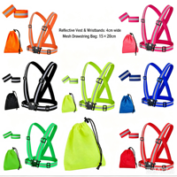 Gilet réfléchissant pour cyclisme, sangles haute visibilité, gilet de sécurité pour sports de plein air, course à pied, cyclisme, casque de vélo