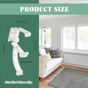 Clips de rideau occultant à canal caché en plastique transparent de haute qualité, design moderne, 6 pièces - Product Image 2