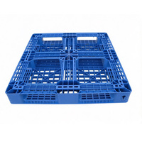 Palette en plastique HDPE à simple face et quatre voies de style européen, 1100x1100x120mm, adaptée au stockage en entrepôt, certifiée ISO