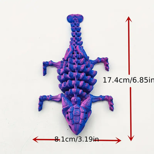 Statue de dinosaure mignonne imprimée en 3D avec articulations mobiles, objets de collection créatifs pour les fêtes, décorations pour la maison et le bureau - Product Image 2