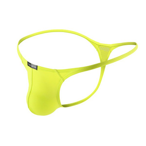 Caleçon <span class=keywords><strong>string</strong></span> respirant en maille de soie glacée pour <span class=keywords><strong>homme</strong></span>, taille basse, coupe sexy en T-back, style « nez d'<span class=keywords><strong>éléphant</strong></span> » - Product Image 1