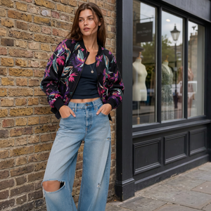 Veste florale pour femme de qualité export, élégante, à manches longues, décontractée, pour l'hiver, disponible à un prix raisonnable - Product Image 3