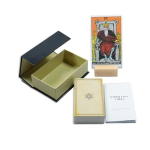 Design personalizado tarô língua russa impressão fabricante anjo tarô cartões Wholesale russo tarô cartas baralho