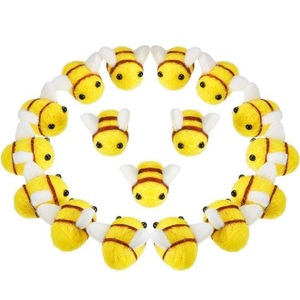 Feutre abeilles artisanat laine feutre bourdon peluche plateau <span class=keywords><strong>à</strong></span> plusieurs niveaux décoration fête faveurs bricolage artisanat bijoux accessoire sexe révéler cadeau - Product Image 2