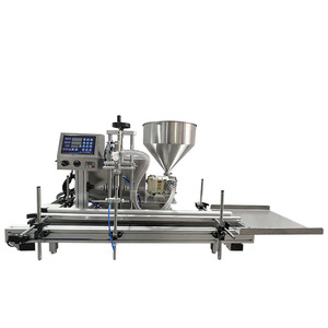 Machine de remplissage automatique Yunqingtech à pompe rotative pour boissons alcoolisées, jus, eau minérale, brillant à lèvres, laque pour cheveux et sauces sur convoyeur - Product Image 6