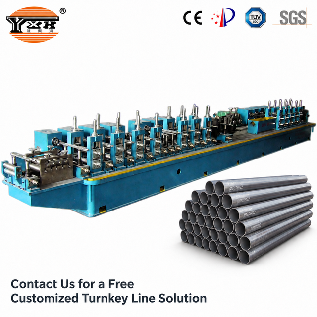 YXH High Frequency Pipe Making Machine High Speed Mild Steel Carbon Steel Galvanized Iron Tube Mill Turnkey Line