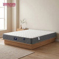 Usine de matelas LOONGFUNG, matelas hybride personnalisé durable en boîte, latex naturel, ressorts ensachés, tissu tricoté pour hôtel et maison
