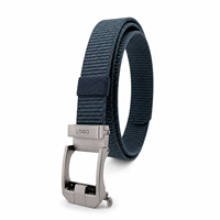 Ceinture en nylon légère et décontractée pour homme avec boucle automatique réglable en alliage, idéale pour les voyages en extérieur et le travail, ajustement personnalisé à la taille