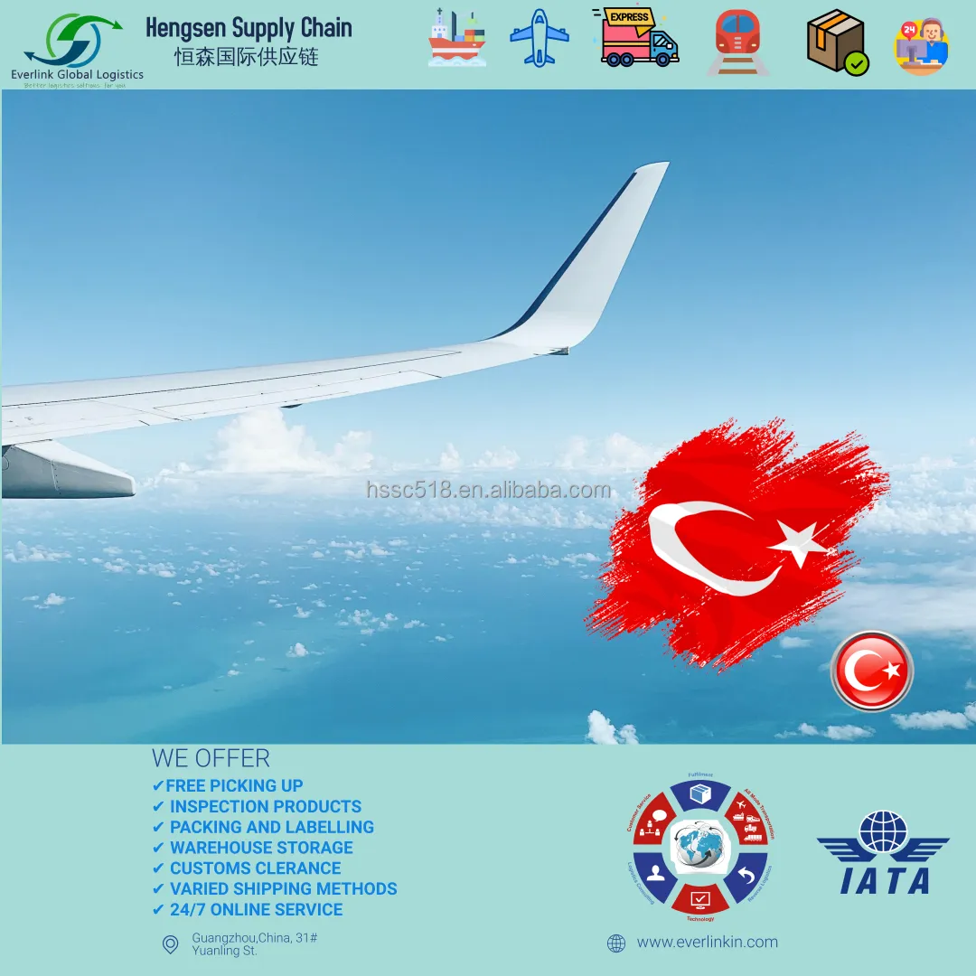 Hengsen taxa de carga aérea da china frete forwarder custo de transporte para a turquia da china